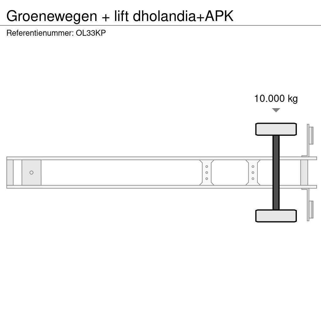 Groenewegen + lift dholandia+APK 박스 바디 세미 트레일러
