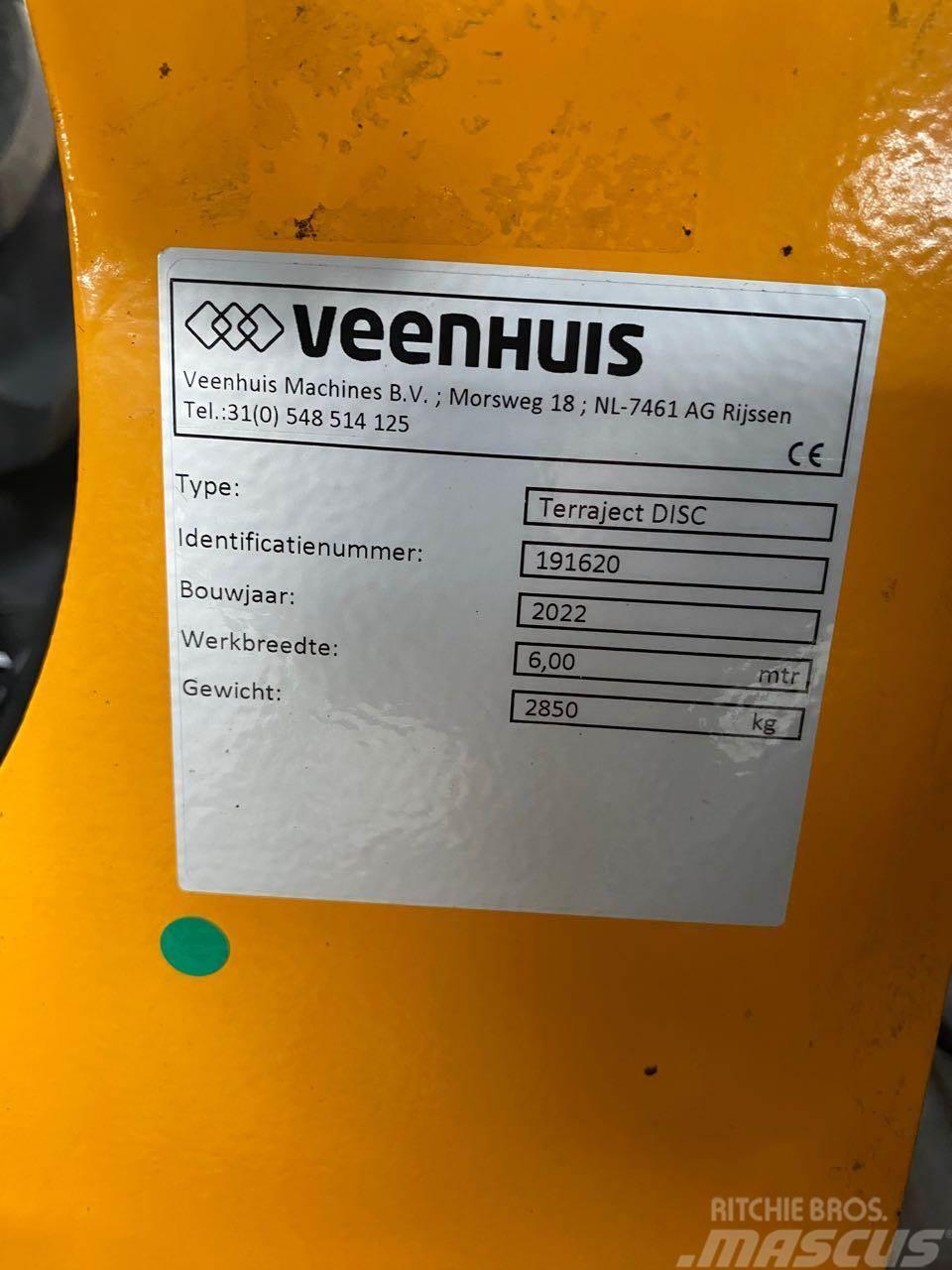 Veenhuis Terraject Disc 6.00 기타 시비 기계 및 부속품