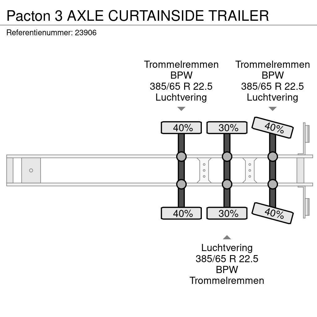 Pacton 3 AXLE CURTAINSIDE TRAILER 커튼사이더 세미 트레일러
