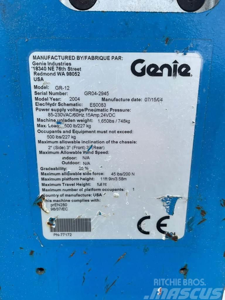 Genie GR-12 | 5.4 METER | 227 KG 기타 승강기와 플랫폼