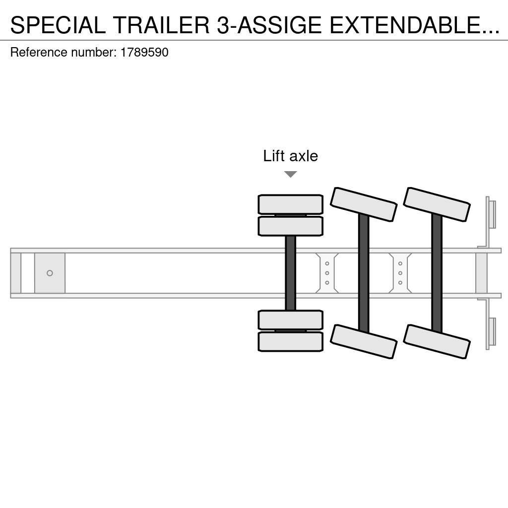  SPECIAL TRAILER 3-ASSIGE EXTENDABLE SEMI DIEPLADER 로우 로더-세미 트레일러