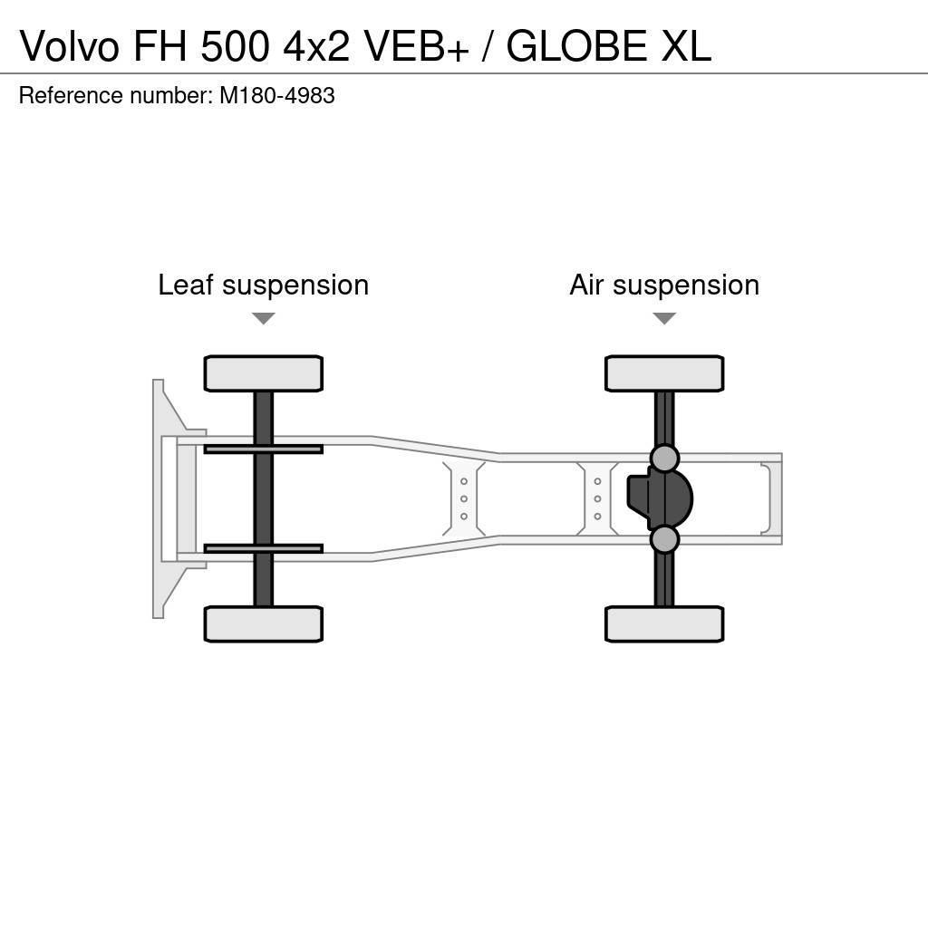 Volvo FH 500 4x2 VEB+ / GLOBE XL 트랙터 유닛