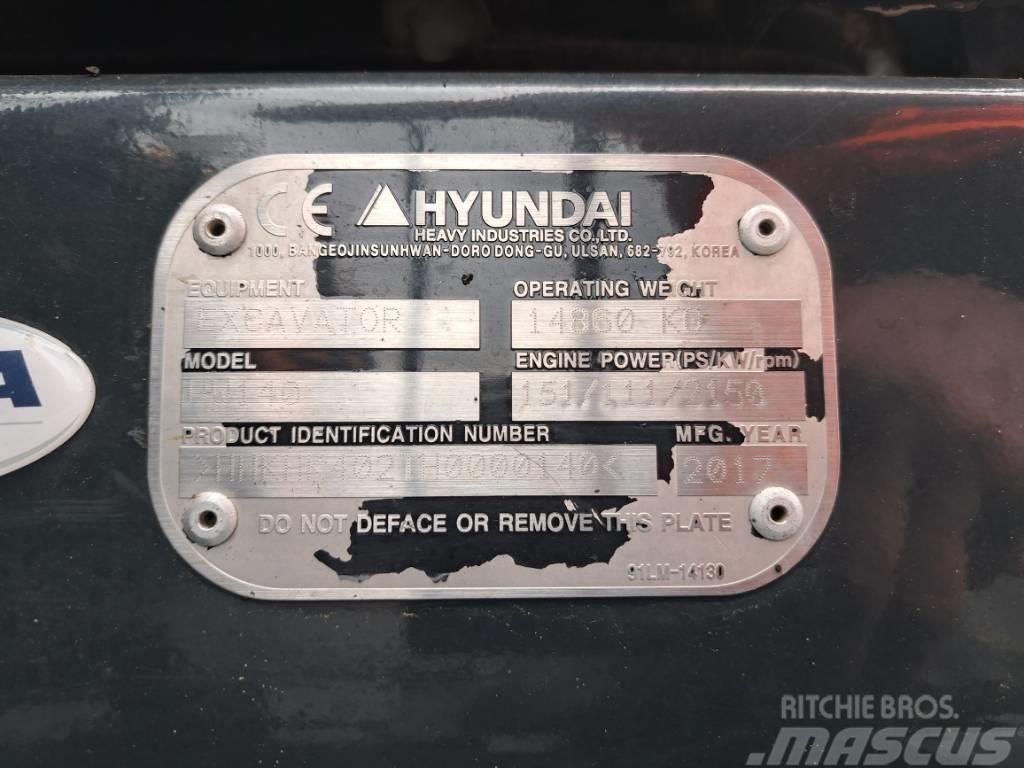 Hyundai HW140  휠 굴삭기