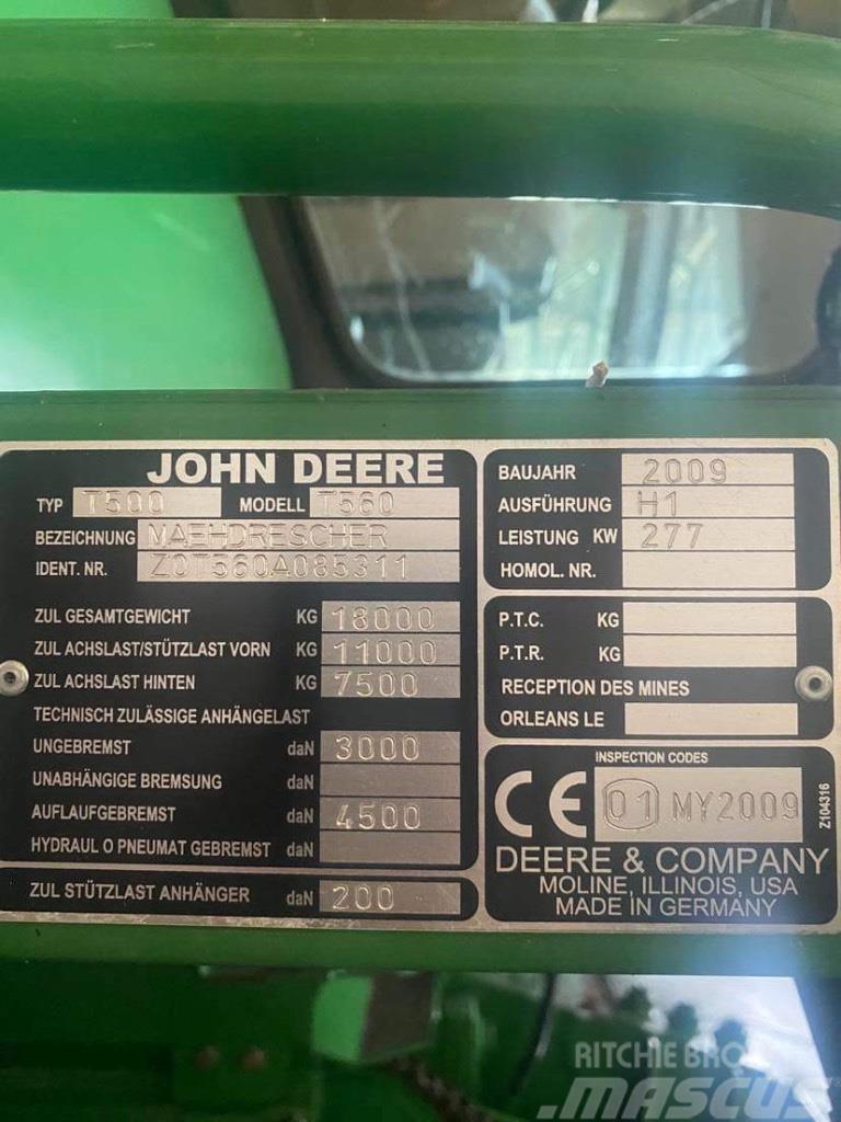John Deere T 560 콤바인 수확기
