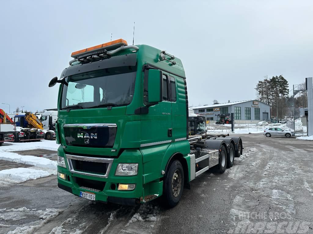 MAN TGX 35.540 8x4-4, AJK Koukkulaitteella 훅 리프트 트럭