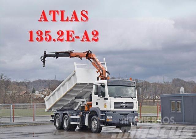 MAN TGA 26.350* ATLAS 135.2E-A2 + FUNK / 6x4*TOP 6x4 덤프 트럭
