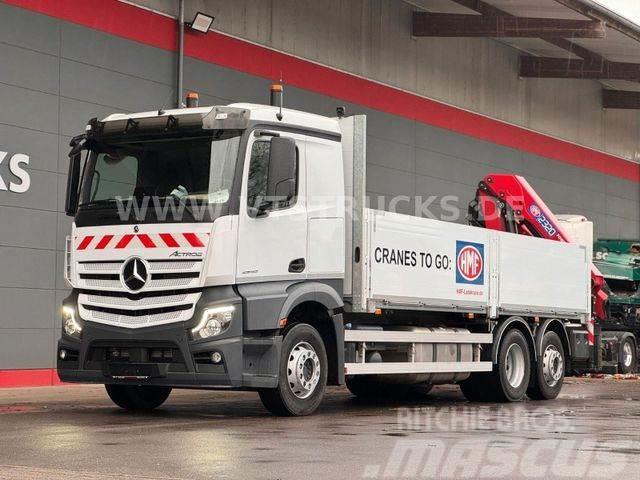 Mercedes-Benz Actros 2545 6x2 Lift-Lenk + HMF2320 Ladekran 플랫베드/드롭사이드 트럭