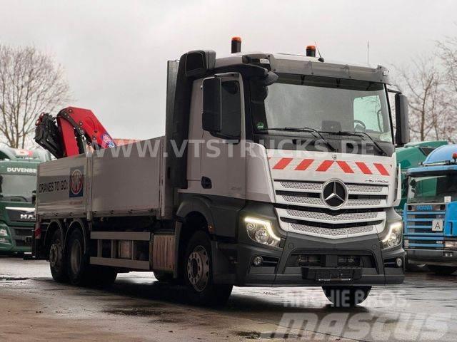 Mercedes-Benz Actros 2545 6x2 Lift-Lenk + HMF2320 Ladekran 플랫베드/드롭사이드 트럭