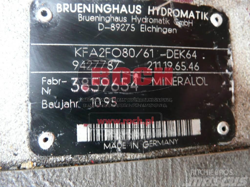 Brueninghaus Hydromatik KFA2F080/61-DEK64 9427787 211.19.65.46 유압식 기계