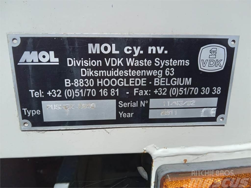 DAF Superstructure garbage truck MOL VDK PUSHER 20m3 폐기물 수거 트럭