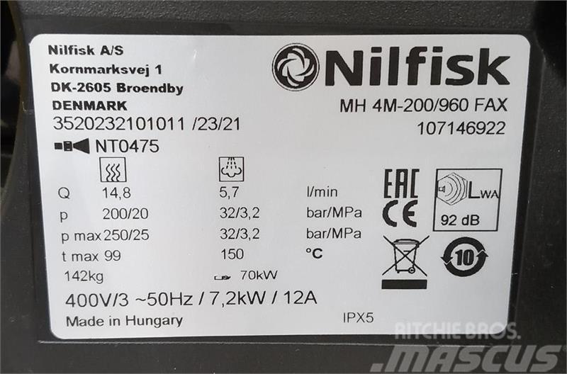 Nilfisk 200/960 FAX 고압 세척기